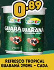 Refresco Tropical Guaraná 290ml cada