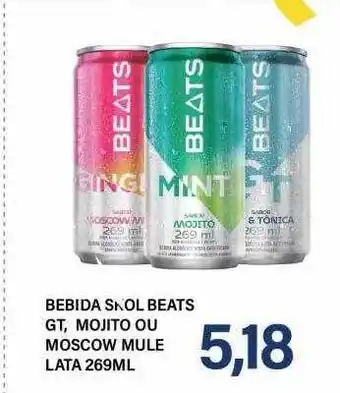 Bebida skol beats gt, mojito ou moscow mule lata