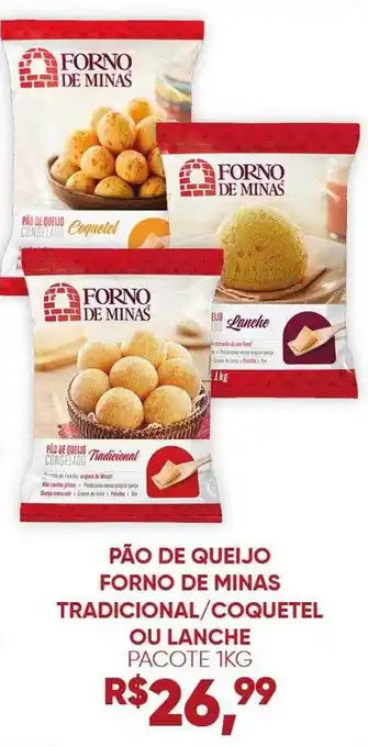 Boa Supermercados Pão de queijo forno de minas tradicional-coquetel ou lanche pacote kg oferta