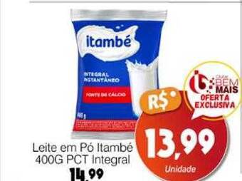 Supermercado Bem Barato Leite em pó itambé pct integral oferta