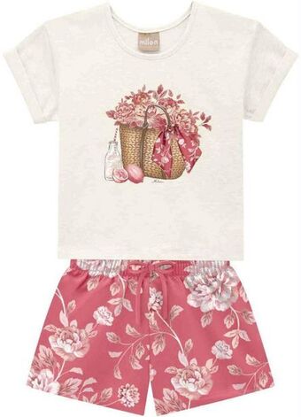 Posthaus Milon - conjunto infantil feminino mescla oferta