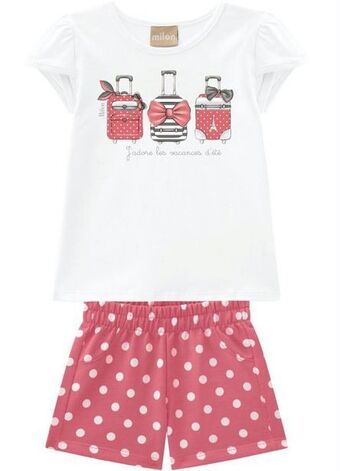 Posthaus Milon - conjunto infantil feminino branco oferta