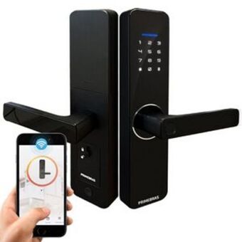 Leroy Merlin Fechadura digital eletrônica biométrica smart primebras rio com wi-fi e app tuya oferta