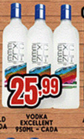 Vodka Excellent 950ml cada