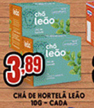 Supermercados Cristal Chá de Hortelã Leão 10g cada oferta