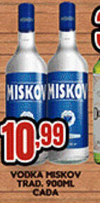 Vodka Miskov Trad. 900ml cada
