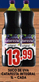 Supermercados Cristal Suco de Uva Catafesta Integral 1L cada oferta