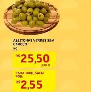 Assaí Atacadista Azeitonas verdes sem caroço kg oferta