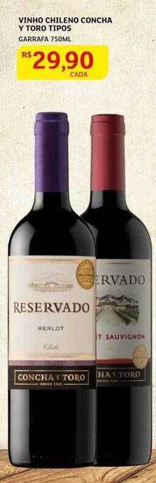 Assaí Atacadista Vinho chileno concha y toro tipos garrafa oferta