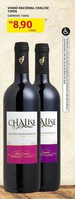 Assaí Atacadista Vinho nacional chalisé tipos garrafa oferta