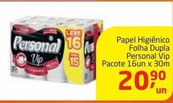 Tenda Atacado Papel higiênico folha dupla personal vip 16un x 30m oferta