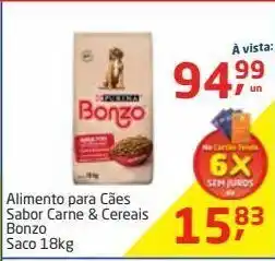 Tenda Atacado Alimento para cães bonzo 18kg oferta