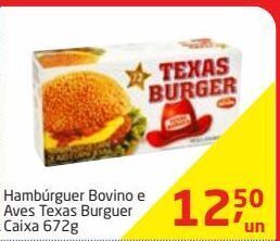 Tenda Atacado Hambúrguer bovino e aves texas burguer 672g oferta
