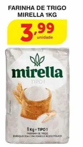 Roldão Farinha de trigo mirella 1kg oferta