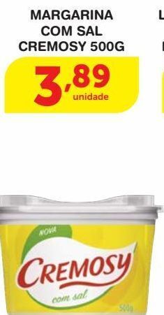 Roldão Margarina com sal cremosy 500g oferta