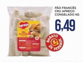 Apoio Mineiro Pão francês cru apreço congelado kg oferta