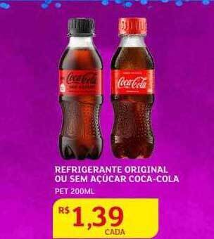 Assaí Atacadista Refrigerante original ou sem açúcar coca-cola oferta
