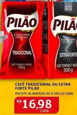 Café tradicional ou extra forte pilão