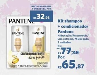Sam's Club Kit Shampoo + Condicionador Pantene 750ml oferta