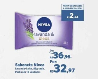 Sam's Club Sabonete Nivea 85g com 12 unidades oferta