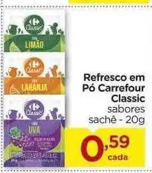 Carrefour Refresco em pó carrefour classic oferta