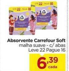 Carrefour Absorvente carrefour soft oferta