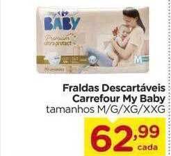 Carrefour Fraldas descartáveis carrefour my baby oferta
