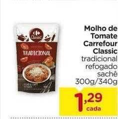 Carrefour Molho de tomate carrefour classic oferta