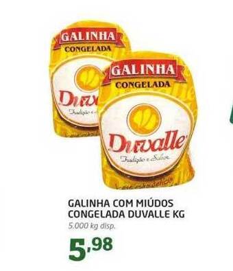 Cooper Galinha com miúdos congelada duvalle kg oferta