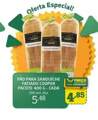 Cooper Pão para sanduíche fatiado cooper pacote - cada oferta