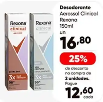 Desodorante Aerossol Clinical Rexona 150ml