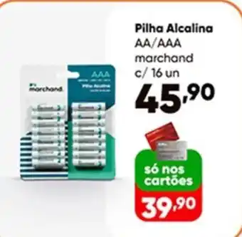 Pilha Alcalina AA/AAA Marchand c/16un