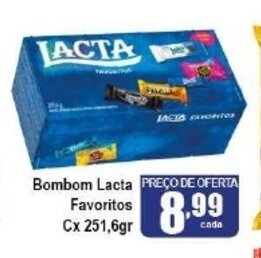 Higa's Supermercado Bombom Lacta Favoritos cx 251.6g oferta