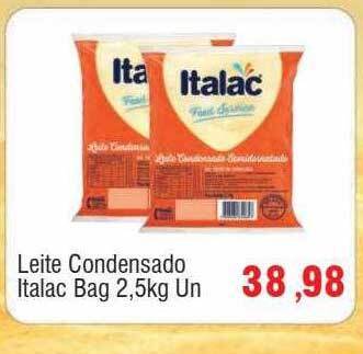 Spani Atacadista Leite condensado italac bag oferta