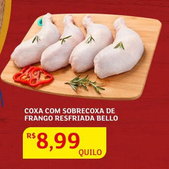 Assaí Atacadista Coxa com Sobrecoxa de Frango resfriado Bello 1kg oferta