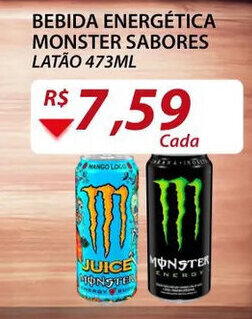 Assaí Atacadista Bebida Energética Monster Sabores 473ml oferta