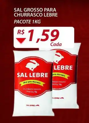 Assaí Atacadista Sal Grosso para Churrasco Lebre 1kg oferta