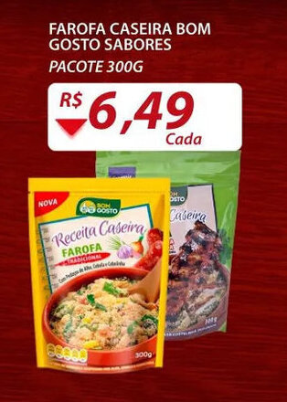 Assaí Atacadista Farofa Caseira Bom Gosto Sabores 300g oferta