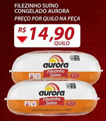Assaí Atacadista Filezinho Suíno Cong. Aurora 1kg oferta