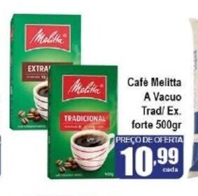 Higa's Supermercado Cafe Melitta a Vacuo Tradicional/ Extra Forte 500g oferta