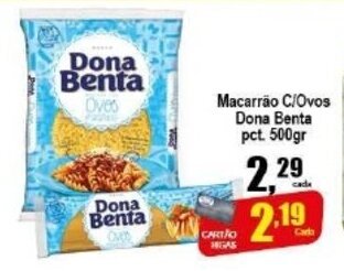 Higa's Supermercado Macarrao C/Ovos Dona benta Pct 500g oferta