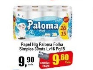 Higa's Supermercado Papel Hig Paloma Folha Simples 30mts Lv16 Pg15 oferta