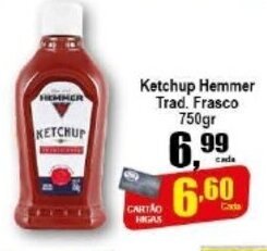 Higa's Supermercado Ketchup Hemmer Trad. Frasco 750g oferta