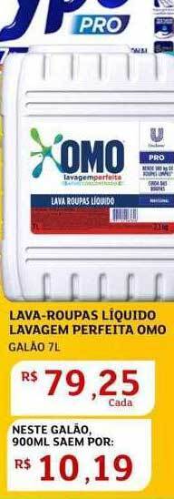 Assaí Atacadista Lava-roupas líquido lavagem perfeita omo oferta