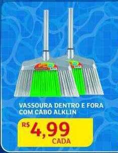 Assaí Atacadista Vassoura dentro e fora com cabo alklin oferta