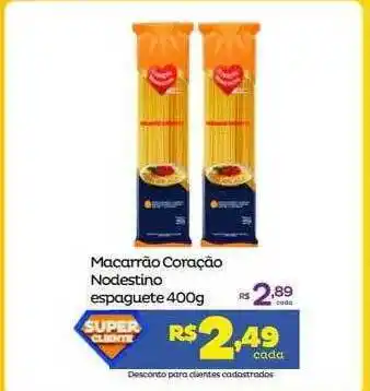Super Lagoa Macarrão coração nodestino espaguete oferta