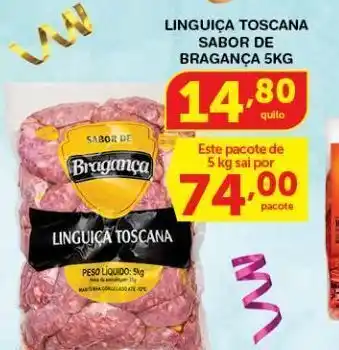 Roldão Linguiça toscana sabor de bragança 5kg oferta