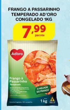 Frango a passarinho temperado ad'oro congelado 1kg