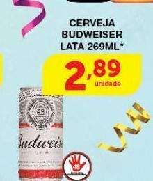 Roldão Cerveja budweiser lata 269ml* oferta