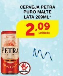 Roldão Cerveja petra puro malte lata 269ml* oferta